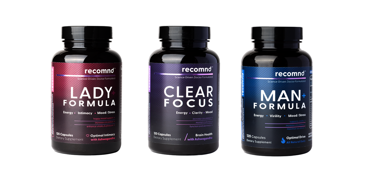 Recomnd Products Clear Focus, Man + Formula & Lady + Formula